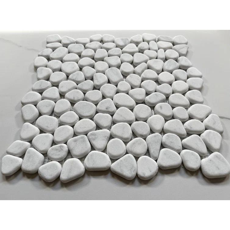 12" x 12" Marble Rocks Mosaic Wall & Floor Tile