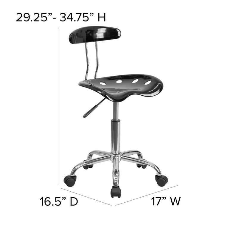 Flash Furniture Bonavant Adjustable Swivel Chair for Desk and Office with Tractor Seat