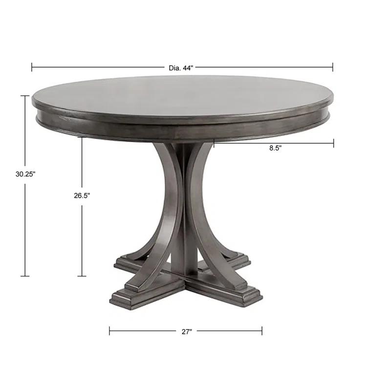 Helena Round Wood Pedestal Dining Table