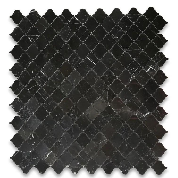 12" x 11" Marble Arabesque Mosaic Wall & Floor Tile
