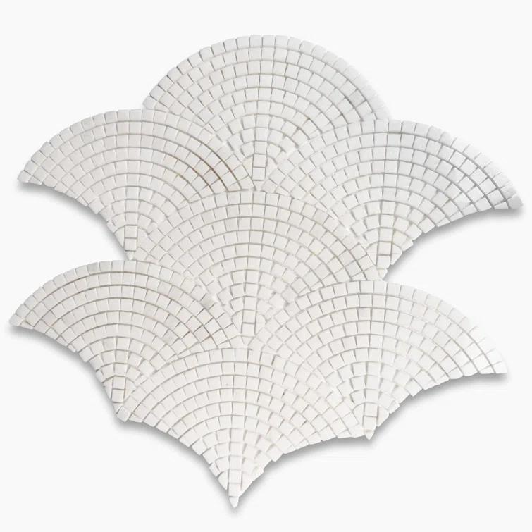 13" x 7" Marble Mosaic Sheet Subway Wall & Floor Tile