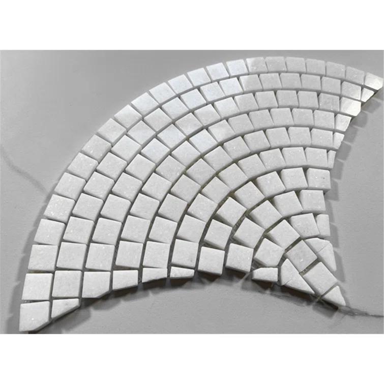 13" x 7" Marble Mosaic Sheet Subway Wall & Floor Tile