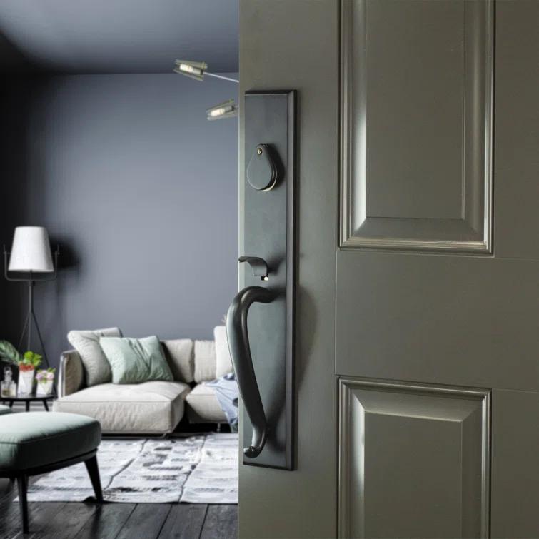 Bravura Hardware Handleset with Deadbolt and Door Rosette