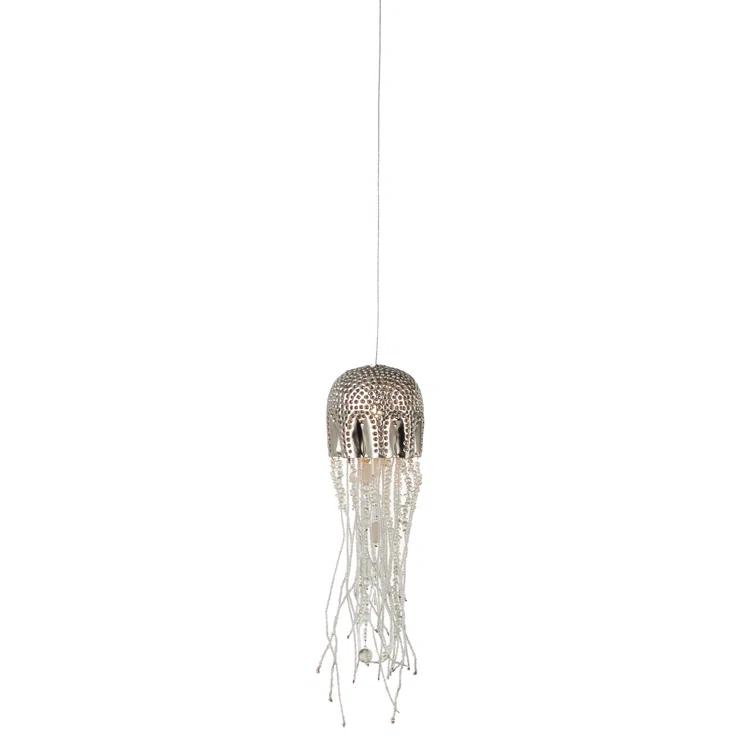 Medusa Nickel Glass LED Pendant Light