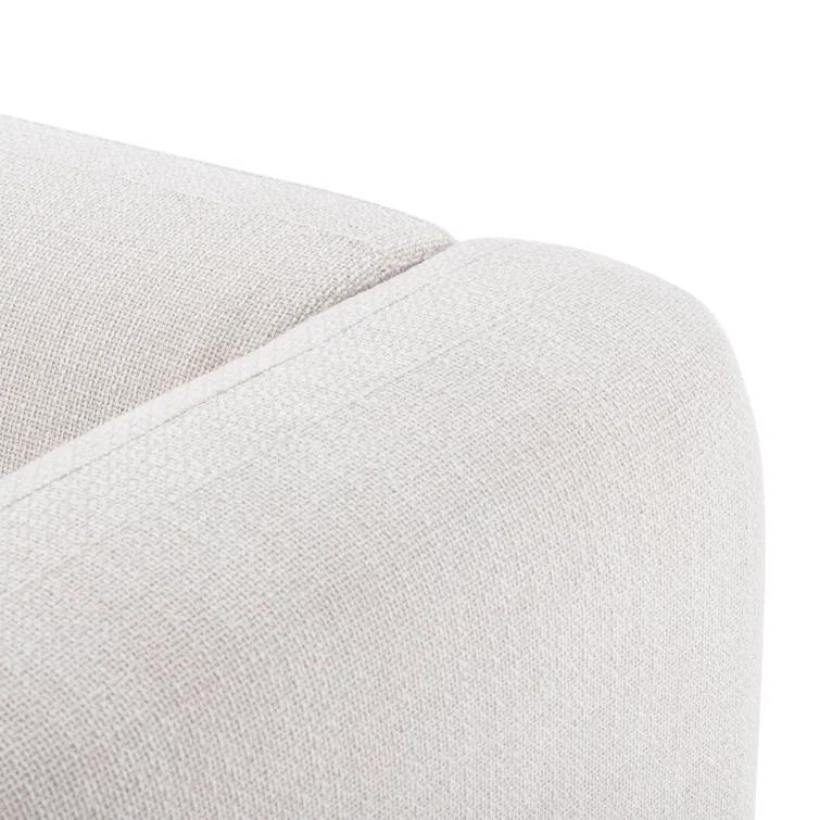 Nara 96'' Off-White Linen Tuxedo Arm Sofa
