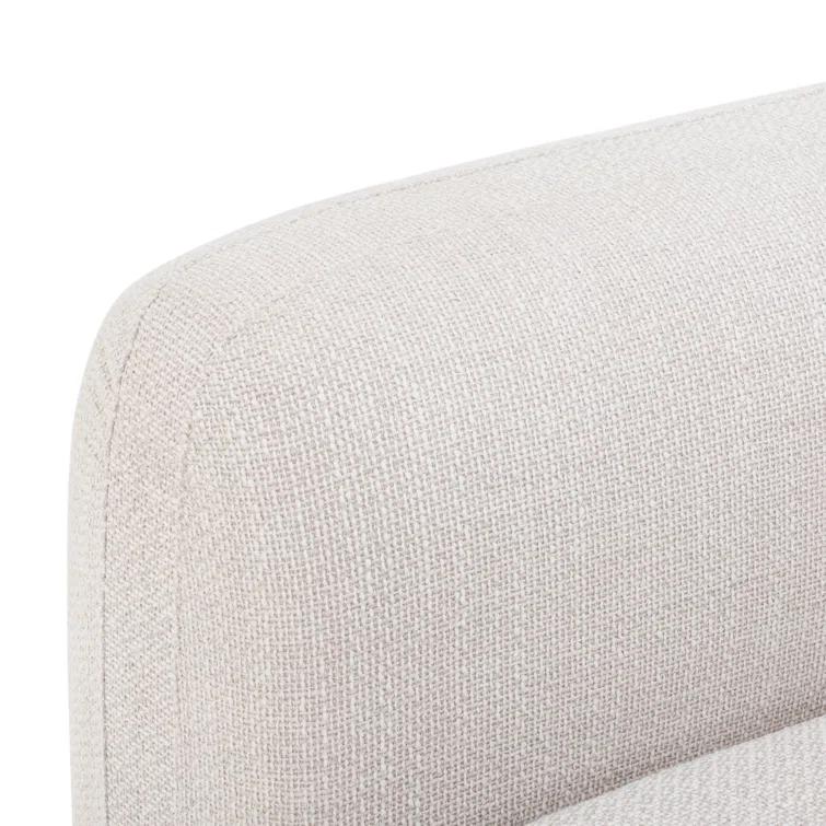 Nara 96'' Off-White Linen Tuxedo Arm Sofa
