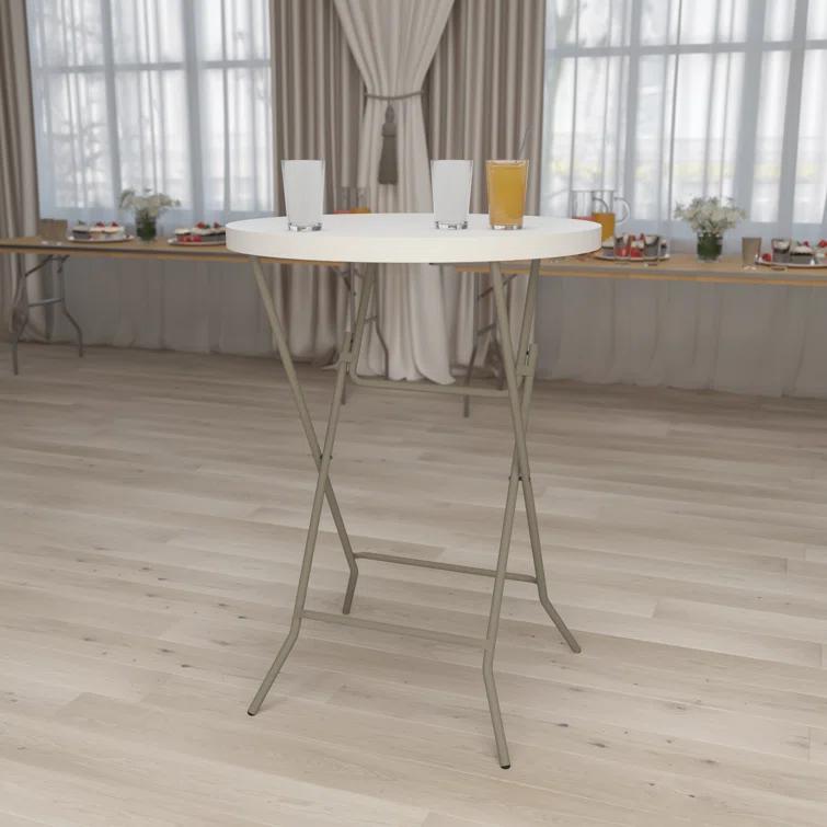 Flash Furniture Parker Round Plastic Bar Height Folding Event Table