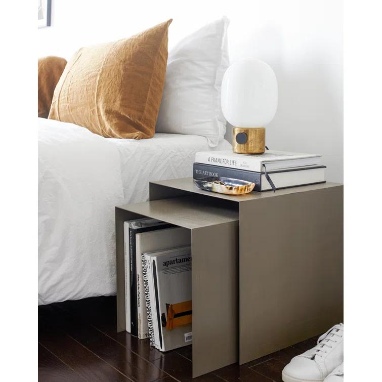 Scandinavian Dimmable Concrete and Glass Table Lamp