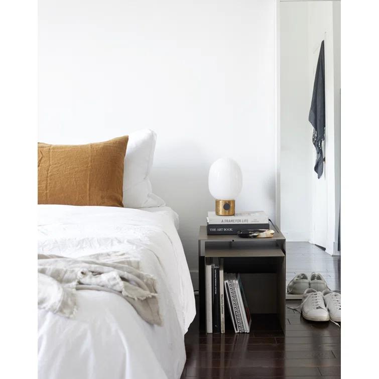 Scandinavian Dimmable Concrete and Glass Table Lamp