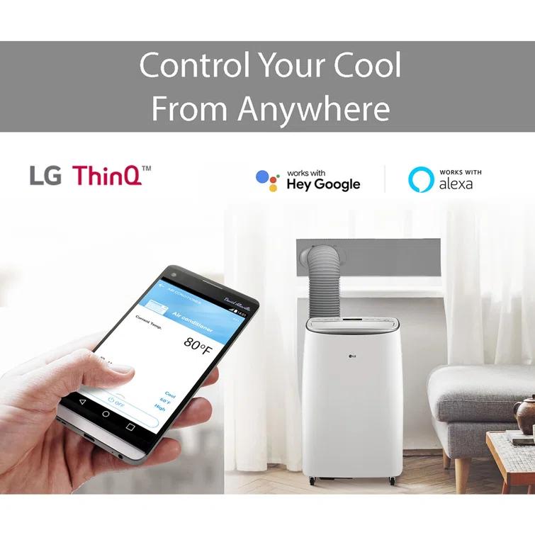 115V Dual Inverter Portable Air Conditioner with Wi-Fi Control in White for Rooms up to 450 Sq. Ft.