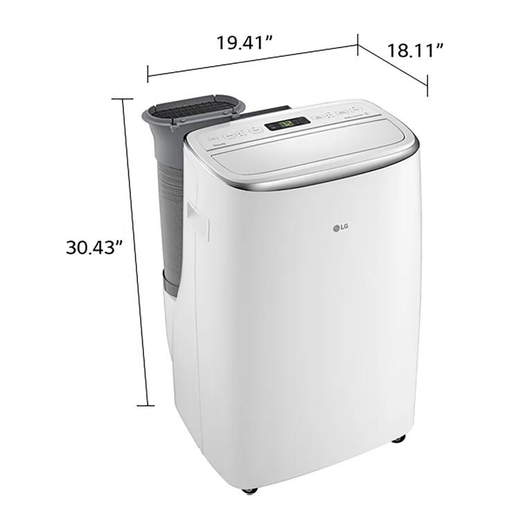 115V Dual Inverter Portable Air Conditioner with Wi-Fi Control in White for Rooms up to 450 Sq. Ft.