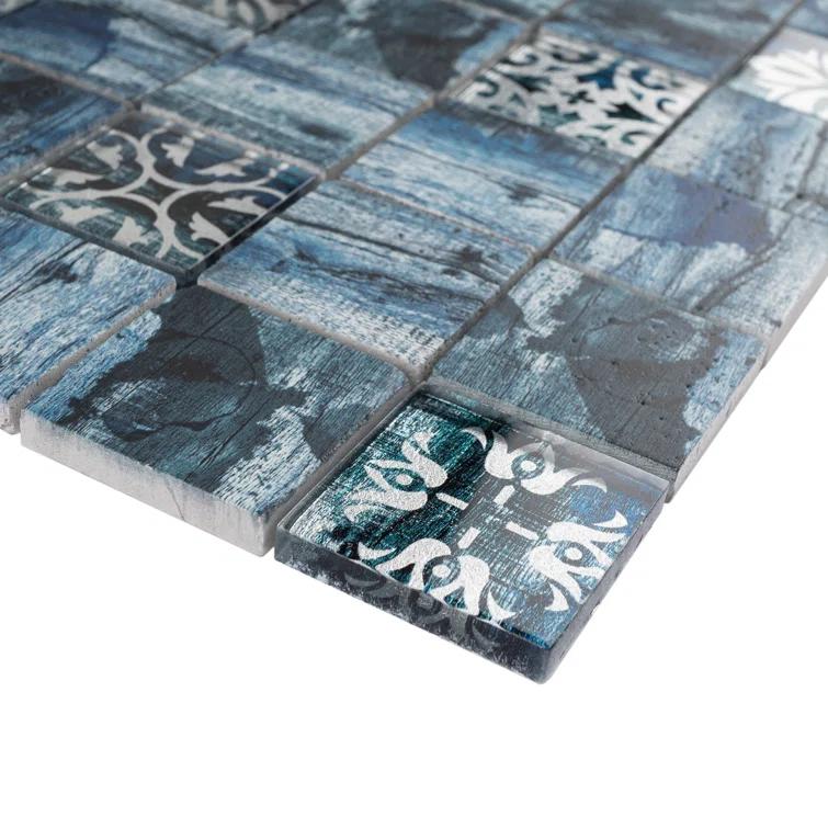 Supreme Tile Classic Roman 11.82 in. x 11.82 in. Squares Glossy Glass Mosaic Tile