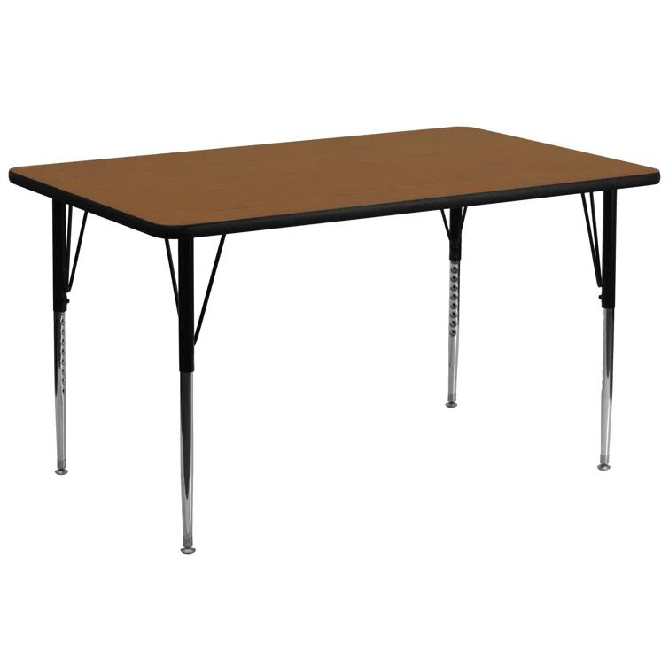 Goddard 24''W x 48''L Rectangular HP Laminate Activity Table - Adjustable Legs