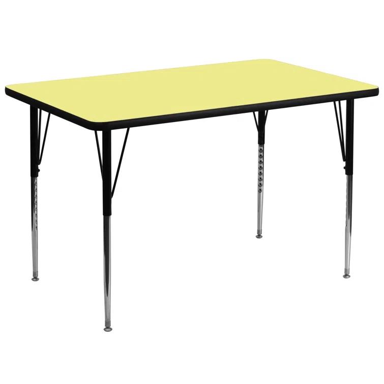 Goddard 24''W x 48''L Rectangular HP Laminate Activity Table - Adjustable Legs