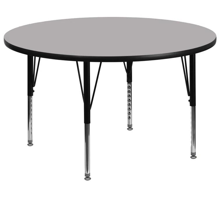 Goddard 42'' Round Thermal Laminate Activity Table - Adjustable Legs
