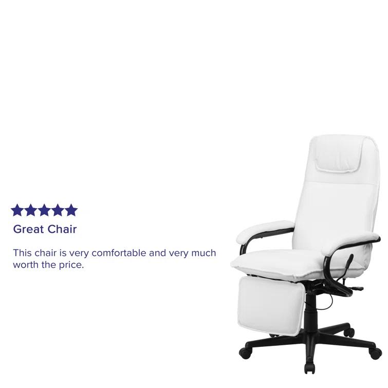 High Back LeatherSoft Executive Reclining Ergonomic Swivel Office Chair with Arms