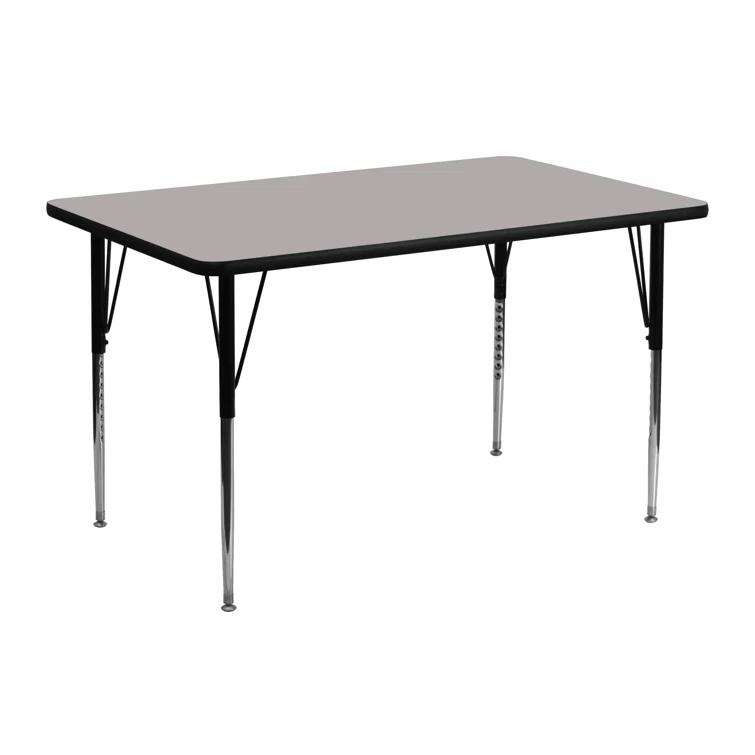 Goddard 24''W x 48''L Rectangular HP Laminate Activity Table - Adjustable Legs