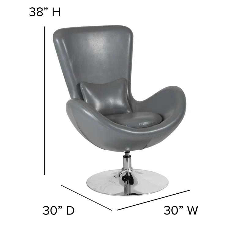 Flash Furniture Stackable Leather Seat Reception Chair with Metal Frame