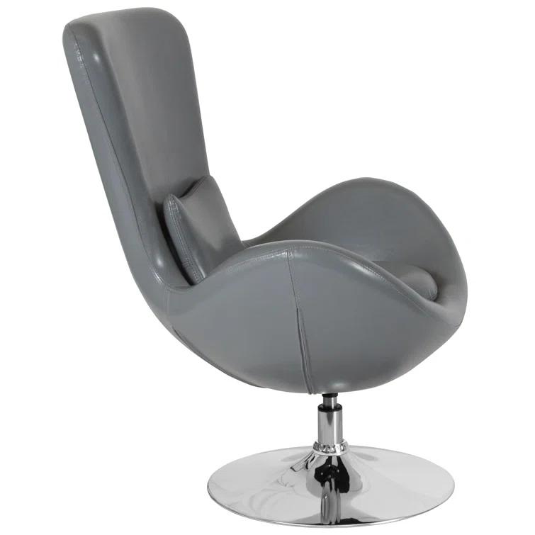 Flash Furniture Stackable Leather Seat Reception Chair with Metal Frame