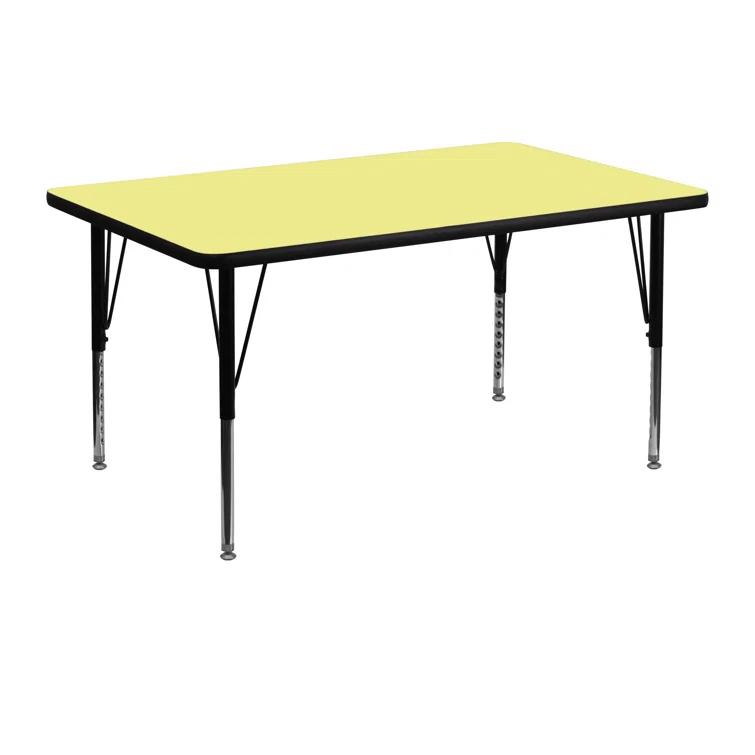 Goddard 24''W x 48''L Rectangular HP Laminate Activity Table - Adjustable Legs