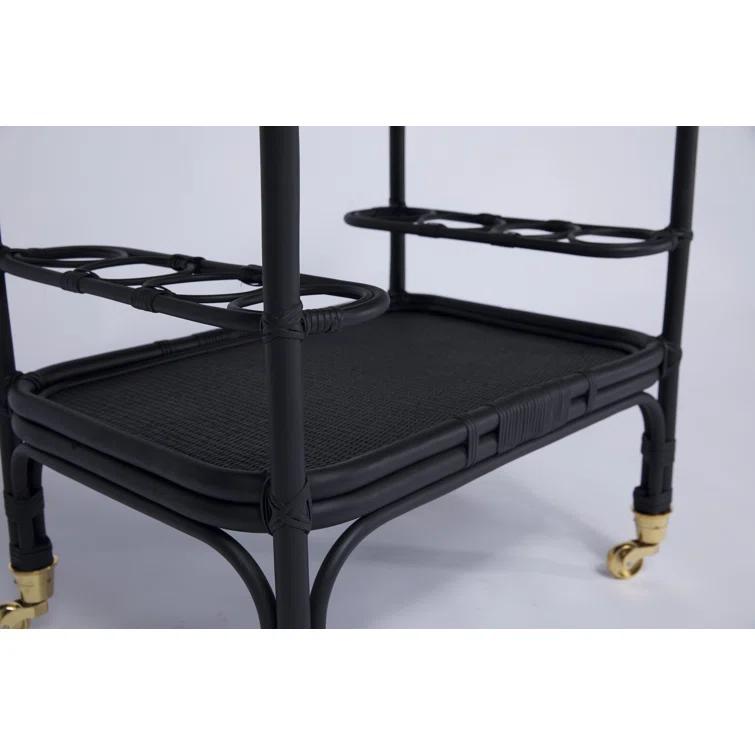 Carlo Rattan Bar Cart