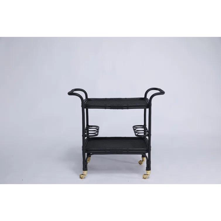Carlo Rattan Bar Cart