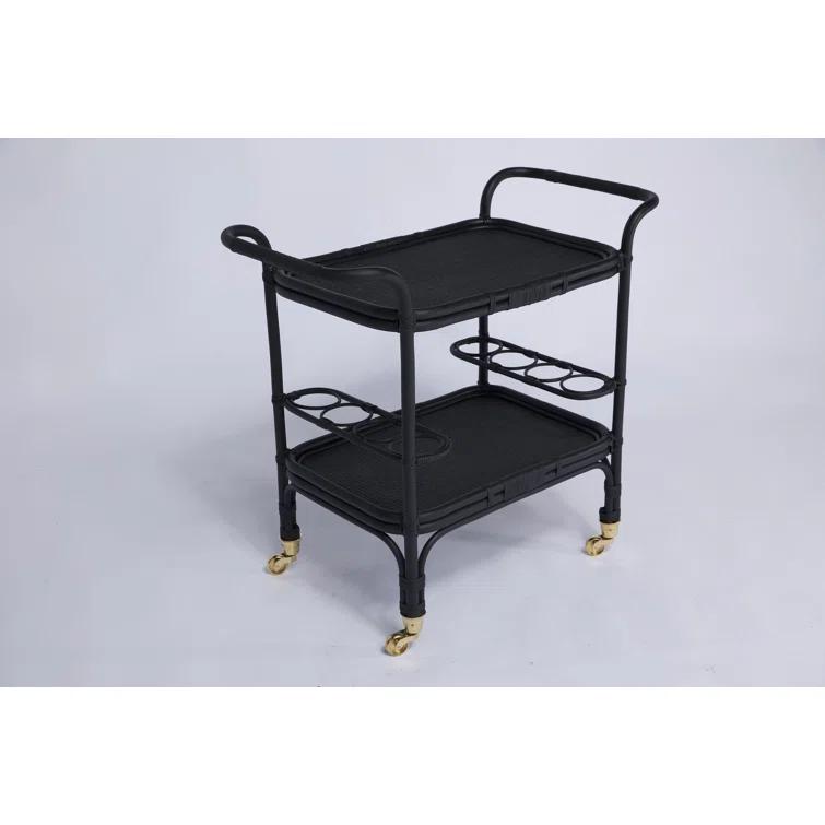 Carlo Rattan Bar Cart