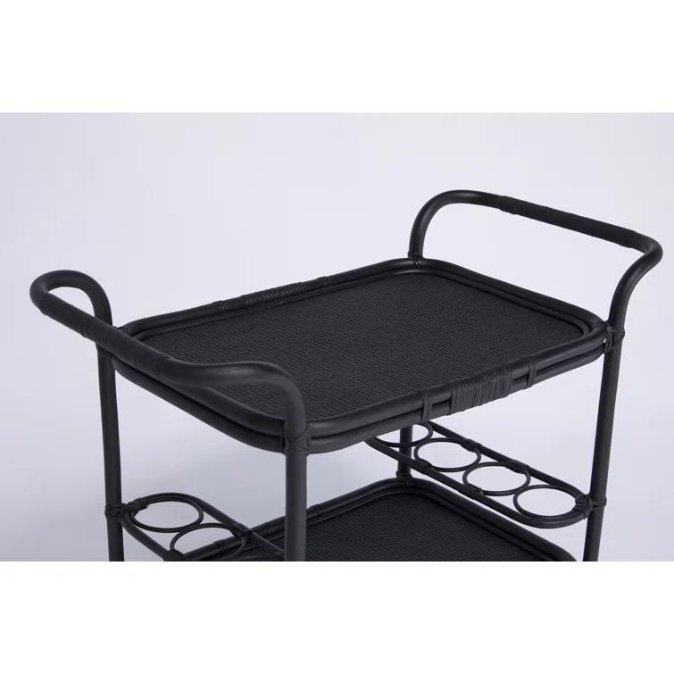 Carlo Rattan Bar Cart