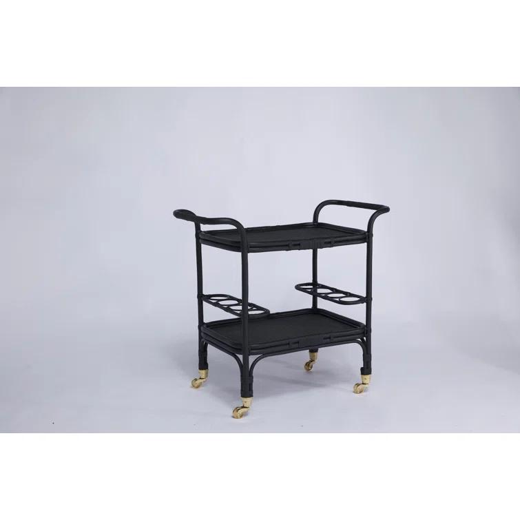 Carlo Rattan Bar Cart