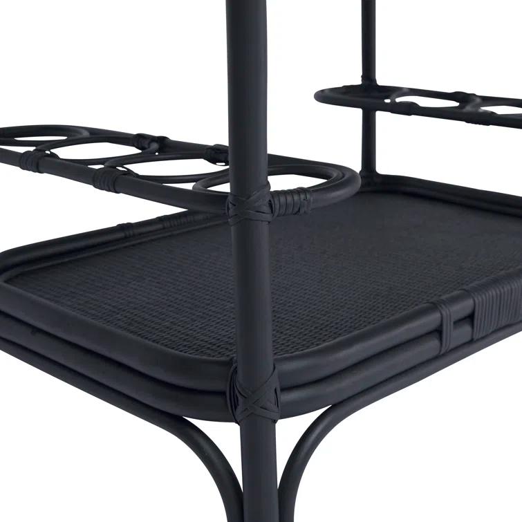 Carlo Rattan Bar Cart