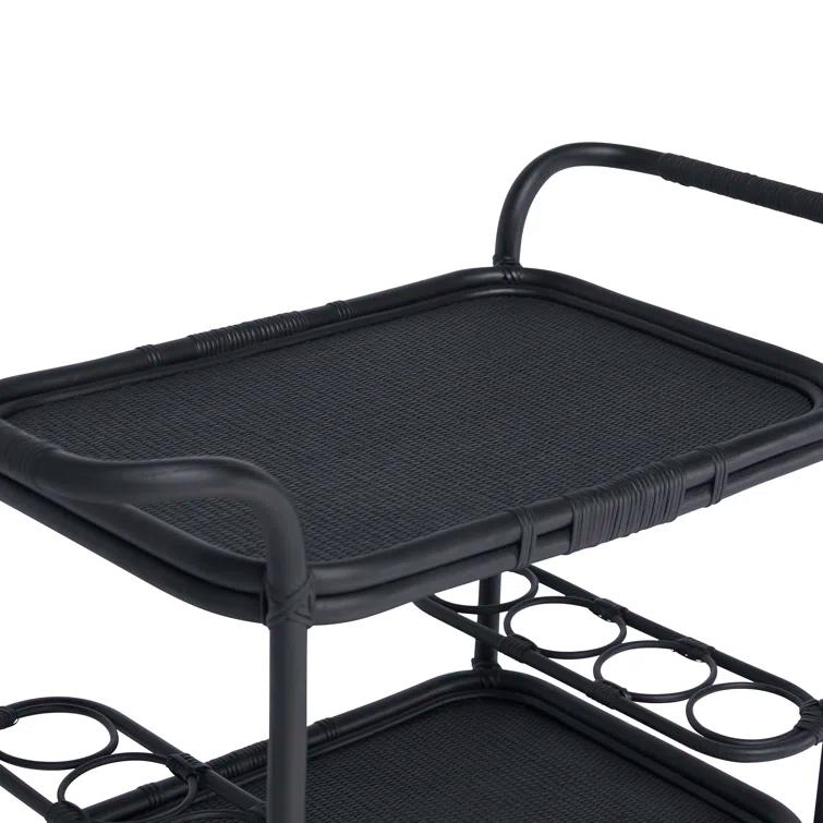 Carlo Rattan Bar Cart