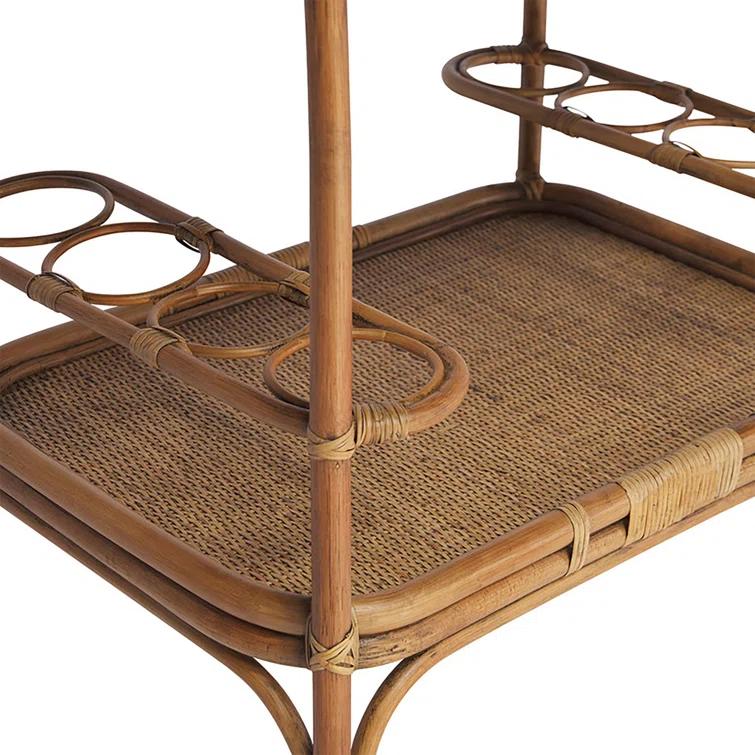 Carlo Rattan Bar Cart