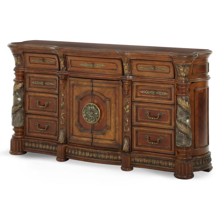 Villa Valencia 75.5'' W 9 - Drawer Dresser