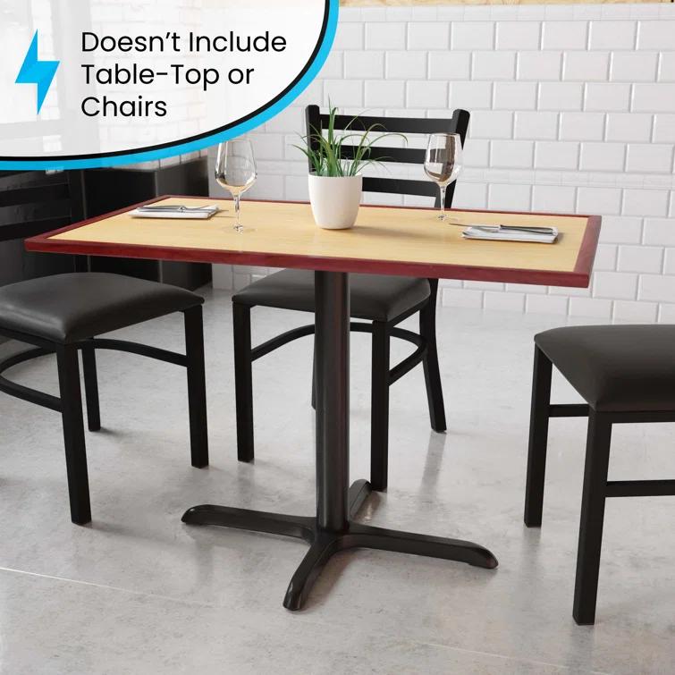 Flash Furniture Beverly Restaurant Table X-Base with 3" Dia. Table Height Column