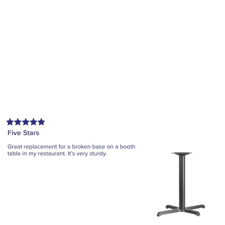 Flash Furniture Beverly Restaurant Table X-Base with 3" Dia. Table Height Column