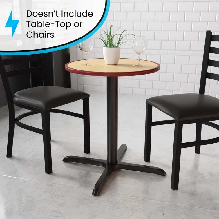 Flash Furniture Beverly Restaurant Table X-Base with 3" Dia. Table Height Column