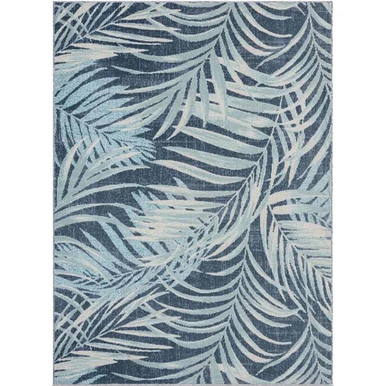 Tommy Bahama Malibu Palm Springs Coastal Indoor/Outdoor Area Rug, Blue/Navy