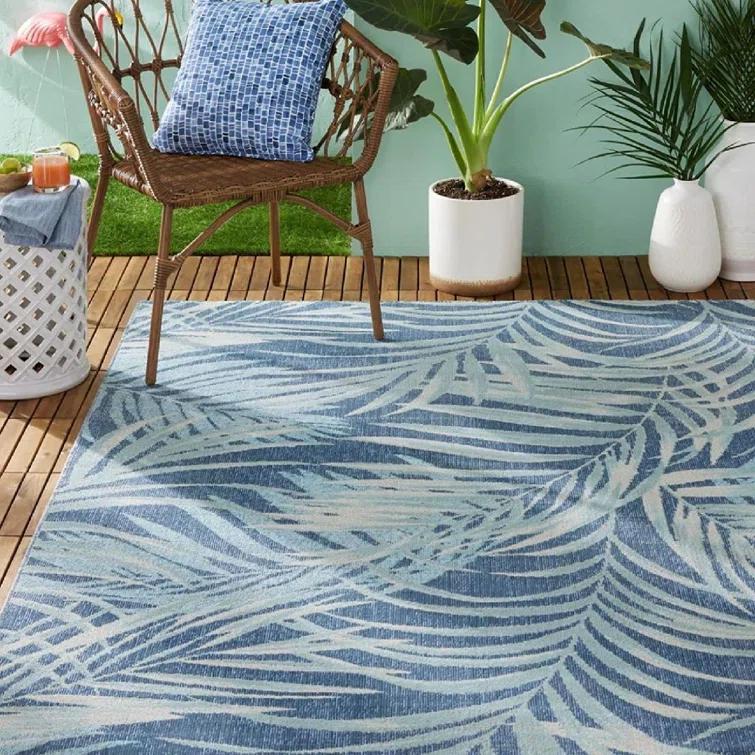 Tommy Bahama Malibu Palm Springs Coastal Indoor/Outdoor Area Rug, Blue/Navy