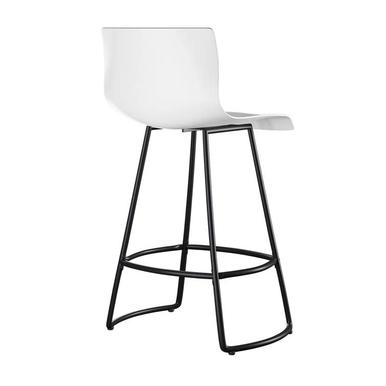Cleek Swivel Counter Stool with Metal Frame (Set of 4)