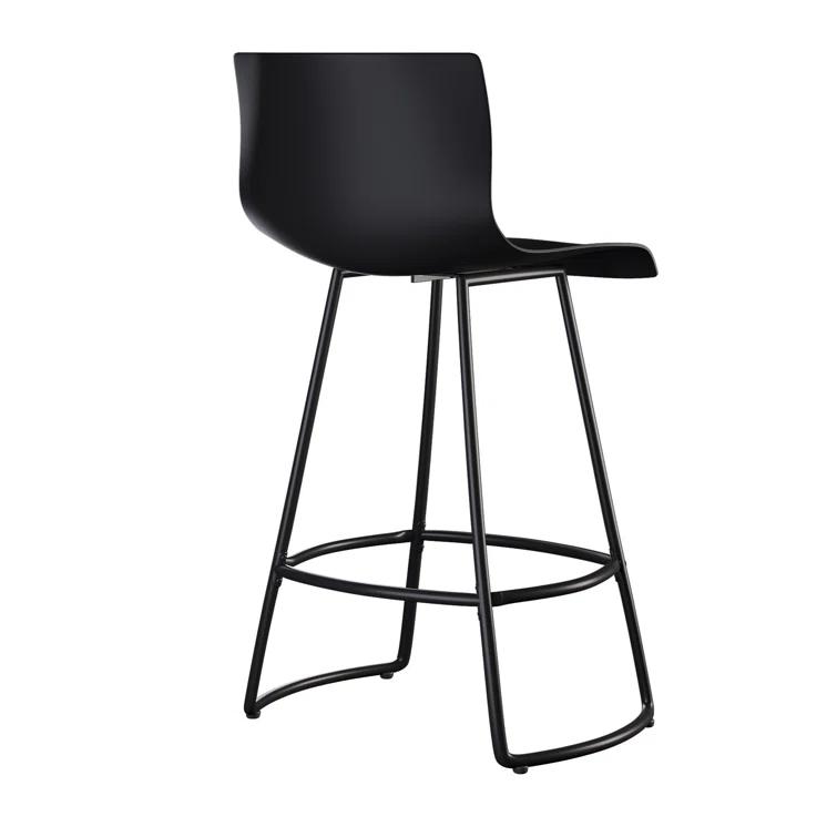 Cleek Swivel Counter Stool with Metal Frame (Set of 4)
