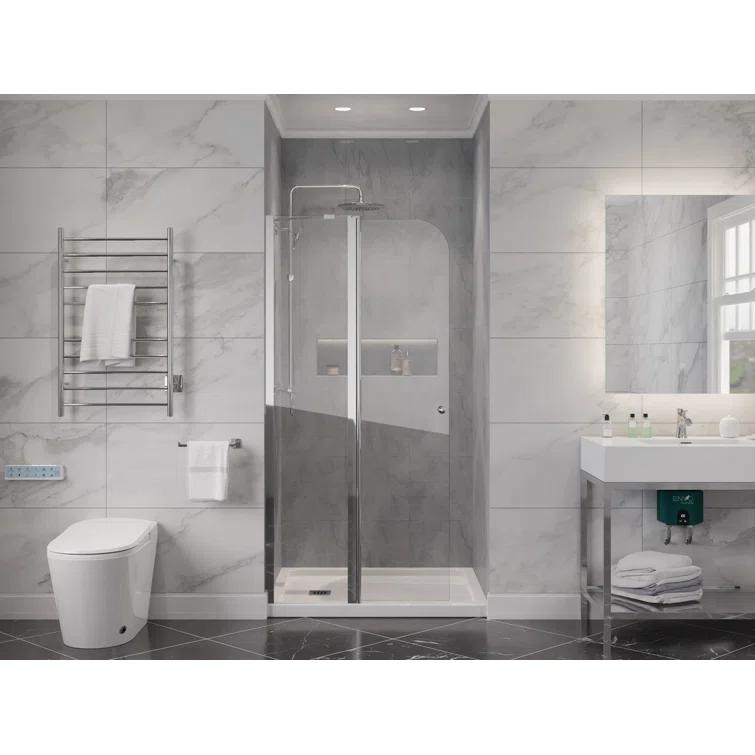 Anzzi 33.3” W x 72” H Frameless Shower Door