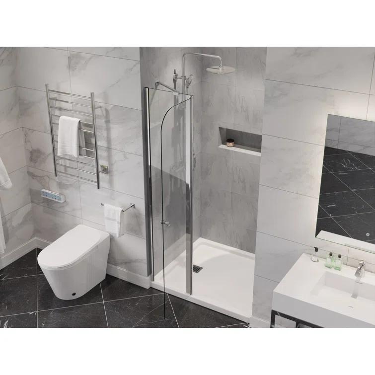 Anzzi 33.3” W x 72” H Frameless Shower Door