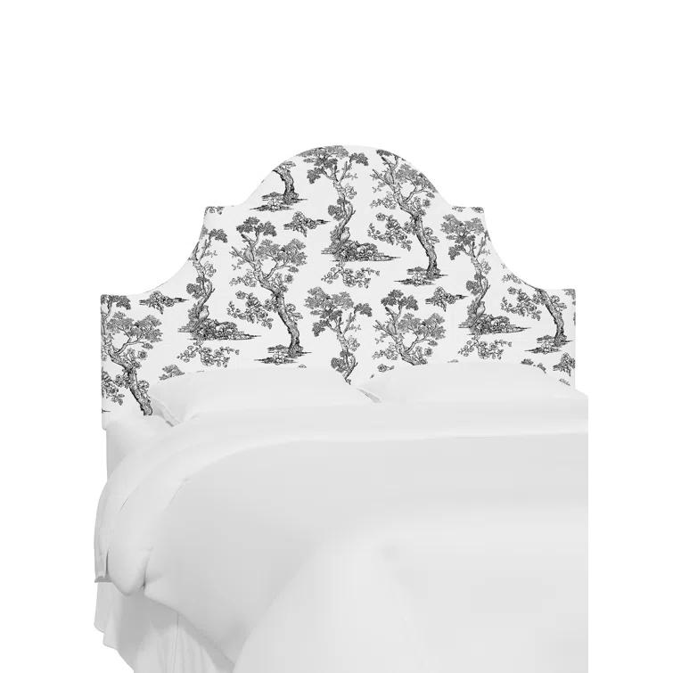 Red from Scalamandre Crafted by Cloth & Company Geneva Headboard in Pattern