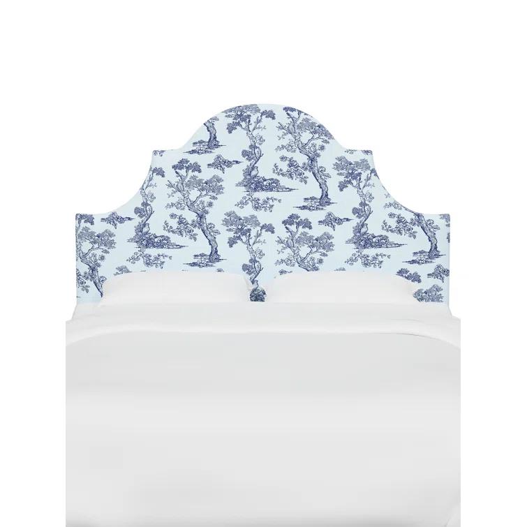 Red from Scalamandre Crafted by Cloth & Company Geneva Headboard in Pattern