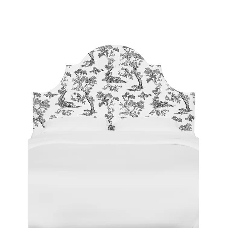 Red from Scalamandre Crafted by Cloth & Company Geneva Headboard in Pattern