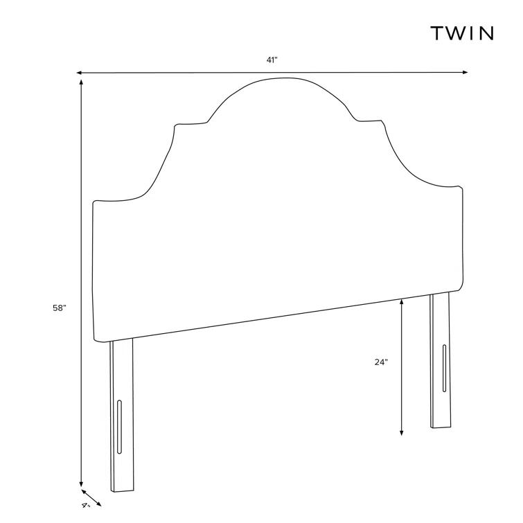 Red from Scalamandre Crafted by Cloth & Company Geneva Headboard in Pattern
