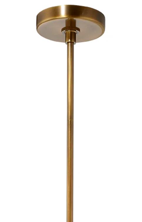 Sleek Antique Brass & Clear Glass Cylinder Pendant Light