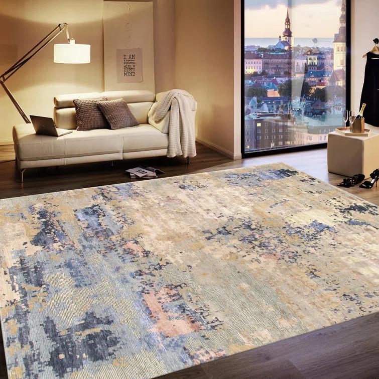 Hand Knotted Abstract Rug