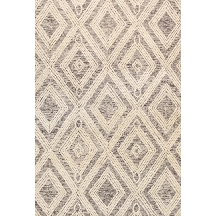 Hand Tufted Viscose Geometric Rug