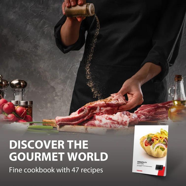 Toshiba 7-in-1 Countertop Microwave Air Fryer Inverter Technology Convection Microwave Smart Sensor